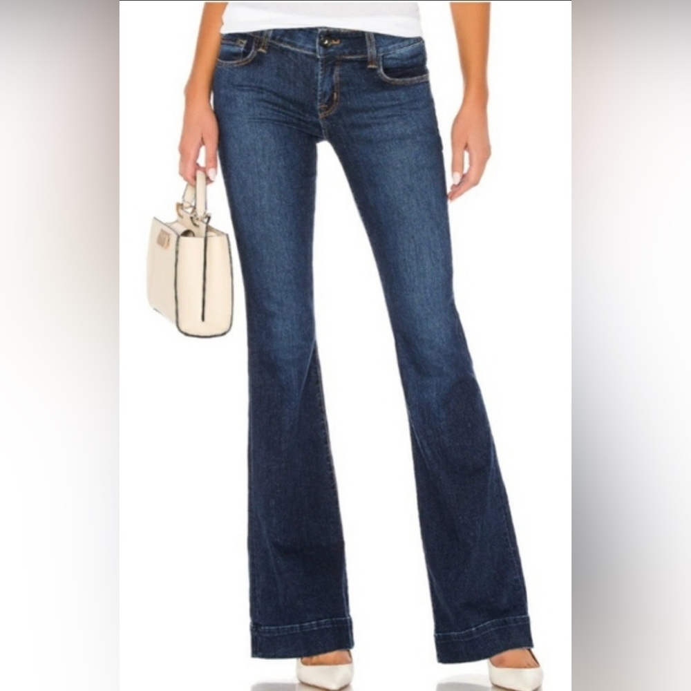 J Brand Denim Anthropologie Love Story Supreme Jeans Low Rise Flare Y2K Size 27